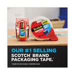 3850 Heavy-Duty Packaging Tape with Dispenser, 1.5" Core, 1.88" x 66.66 ft, Clear, 6/Pack