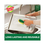 Soap-Dispensing Dishwand Sponge Refills, 2.9 x 2.2, Green, 2/Pack