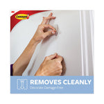 Clear Hooks and Strips, Medium, Plastic, 2 lb Capacity, 50 Hooks with 50 Adhesive Strips/Carton