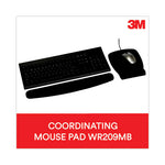 Antimicrobial Foam Mouse Pad with Wrist Rest, 8.62 x 6.75, Black