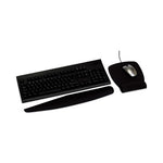 Antimicrobial Foam Mouse Pad with Wrist Rest, 8.62 x 6.75, Black