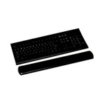 Antimicrobial Gel Large Keyboard Wrist Rest, 19 x 2.75, Black