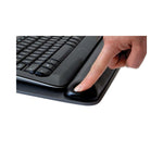 Antimicrobial Gel Keyboard Wrist Rest Platform, 19.6 x 10.6, Black/Gray/Silver