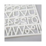 White Plastic Set of Letters, Numbers and Symbols, Uppercase, 1"h