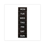 Interchangeable Magnetic Board Accessories, Days of Week, Black/White, 2" x 1", 7 Pieces