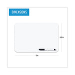 Dry Erase Lap Board, 11.88 x 8.25, White Surface