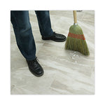 Mixed Fiber Maid Broom, Mixed Fiber Bristles, 55" Overall Length, Natural, 12/Carton