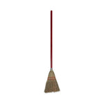 Corn Fiber Lobby/Toy Broom, Corn Fiber Bristles, 39" Overall Length, Red