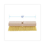 Deck Brush Head, 2" Cream Polypropylene Bristles, 10" Brush