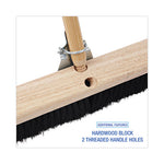 Floor Brush Head, 2.5" Black Tampico Fiber Bristles, 36" Brush