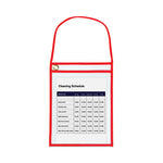 1-Pocket Shop Ticket Holder w/Setrap and Red Stitching, 75-Sheet, 9 x 12, 15/Box