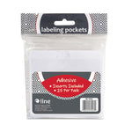 Self-Adhesive Labeling Pockets, Top Load, 3.75 x 3, Clear, 25/Pack