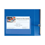 Self-Adhesive Business Card Holders, Top Load, 2 x 3.5, Clear, 10/Pack