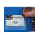 Self-Adhesive Business Card Holders, Top Load, 2 x 3.5, Clear, 10/Pack