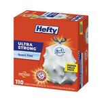 Ultra Strong Tall Kitchen and Trash Bags, 13 gal, 0.9 mil, 23.75" x 24.88", White, 110 Bags/Box, 3 Boxes/Carton