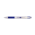 F-301 Ballpoint Pen, Retractable, Fine 0.7 mm, Blue Ink, Stainless Steel/Blue Barrel