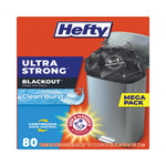 Ultra Strong BlackOut Tall-Kitchen Drawstring Bags, 13 gal, 0.9 mil, 23.75" x 24.88", Black, 80 Bags/Box, 3 Boxes/Carton