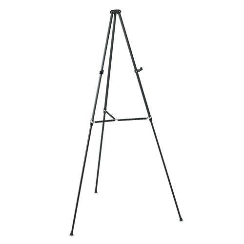 Lightweight Telescoping Tripod Easel, Adjusts 38" to 66" High, Aluminum, Black