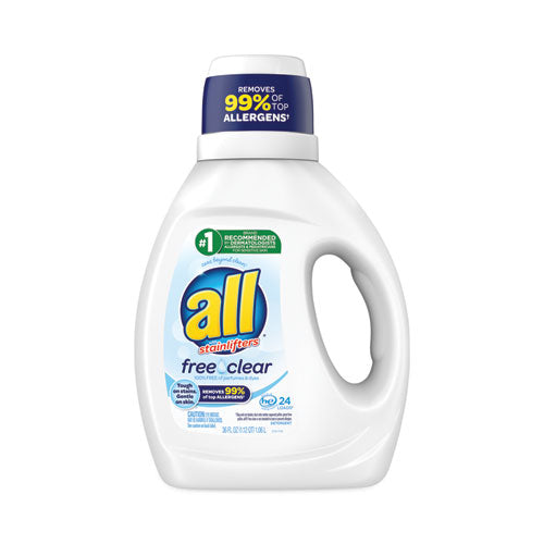 Ultra Free Clear Liquid Detergent, Unscented, 36 oz Bottle