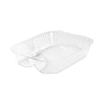 ClearPac Large Nacho Tray, 2-Compartments, 3.3 oz, 6.2 x 6.2 x 1.6, Clear, Plastic, 500/Carton