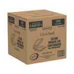 ClearSeal Hinged-Lid Plastic Containers, 9.3 x 8.8 x 3, Clear, Plastic, 100/Bag, 2 Bags/Carton