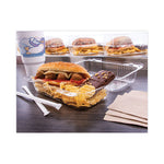 StayLock Clear Hinged Lid Containers, 5.4 x 9 x 3.5, Clear, Plastic, 250/Carton