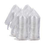 PresentaBowls Clear Dome Lids, 7.3 Diameter x 1.1 h, Clear, Plastic, 63 Lids/Bag, 4 Bags/Carton