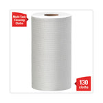 General Clean X60 Cloths, Small Roll, 9.8 x 13.4, White, 130/Roll, 12 Rolls/Carton