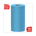 General Clean X60 Cloths, Small Roll, 13.5 x 19.6, Blue, 130/Roll, 6 Rolls/Carton