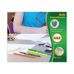Color Pencil Classpack Set with (462) Pencils and (12) Pencil Sharpeners, 3.3 mm, 2B, Assorted Lead and Barrel Colors, 462/BX