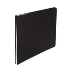 PRESSTEX Report Cover with Tyvek Reinforced Hinge, Top Bound, Two-Piece Prong Fastener, 2" Capacity, 8.5 x 11, Black/Black