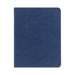 Pressboard Report Cover with Tyvek Reinforced Hinge, Two-Piece Prong Fastener, 3" Capacity, 8.5 x 11, Dark Blue/Dark Blue