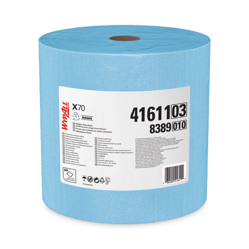 X70 Cloths, Jumbo Roll, 12.4 x 12.2, Blue, 870/Roll