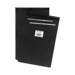 Pressboard Report Cover with Tyvek Reinforced Hinge, Two-Piece Prong Fastener, 3" Capacity, 11 x 17, Black/Black