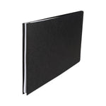 Pressboard Report Cover with Tyvek Reinforced Hinge, Two-Piece Prong Fastener, 3" Capacity, 11 x 17, Black/Black