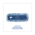 Mop Head, Dust, Looped-End, Cotton/Synthetic Fibers, 24 x 5, Blue