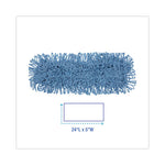 Mop Head, Dust, Looped-End, Cotton/Synthetic Fibers, 24 x 5, Blue