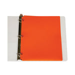 Two-Pocket Heavyweight Poly Portfolio Folder, 3-Hole Punch, 11 x 8.5, Orange, 25/Box