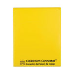 Classroom Connector Folders, 11 x 8.5, Yellow, 25/Box