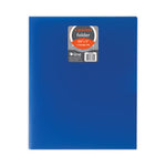 Two-Pocket Heavyweight Poly Portfolio Folder, 11 x 8.5, Blue, 25/Box