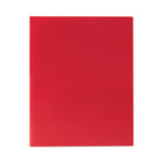 Two-Pocket Heavyweight Poly Portfolio Folder, 11 x 8.5, Red, 25/Box