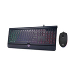 Backlit Gaming Keyboard and Mouse Combo, USB, Black