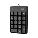 Spill-Resistant 18-Key Numeric Keypad, Black