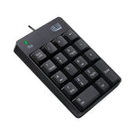 Spill-Resistant 18-Key Numeric Keypad, Black