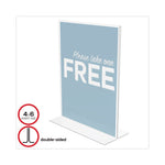 Classic Image Double-Sided Sign Holder, 8.5 x 11 Insert, Clear