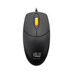 iMouse W3 Waterproof Antimicrobial Mouse with Magnetic Scroll Wheel, USB 2.0, Left/Right Hand Use, Black