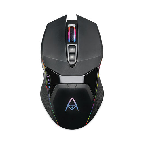 iMouse X50 Series Gaming Mouse with Charging Cradle, 2.4 GHz Frequency/33 ft Wireless Range, Left/Right Hand Use, Black