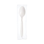 Reliance Mediumweight Cutlery, Teaspoon, Individually Wrapped, White, 1,000/Carton