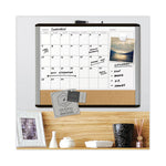 3N1 Magnetic Mod Dry Erase Board, Monthly Calendar, 20 x 16, White Surface, Gray/Black Plastic Frame