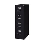 Four-Drawer Economy Vertical File, Letter-Size File Drawers, 15" x 26.5" x 52", Black